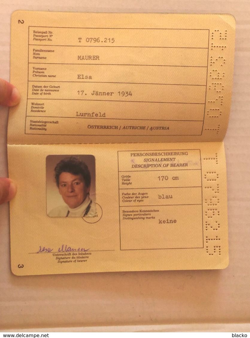 +++ Austria - Österreich - Passport Passeport Reisepass 1989 Db01 Em - Documenti Storici