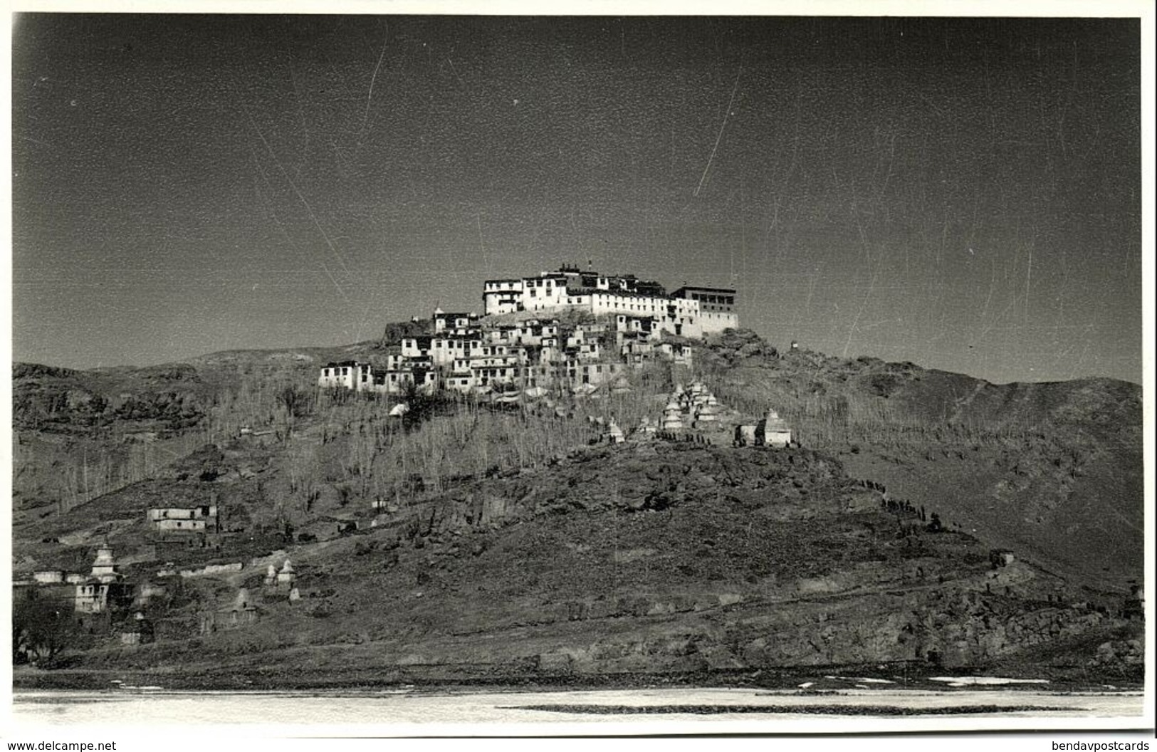 India, Leh Himalaya, Tibetan Thikse Monastery Gelug Gompa (1940s) Real Photo - India