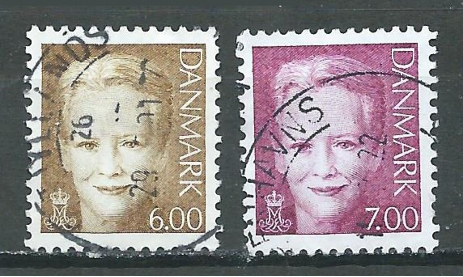 Danemark YT N°1282/1283 Reine Margrethe II Oblitéré ° - Oblitérés