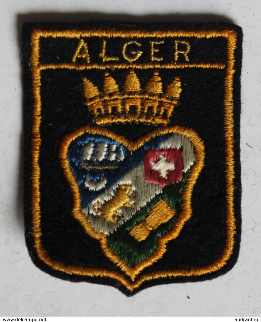 écusson Brodé Ancien Algérie Alger Blason Armoiries - Blazoenen (textiel)