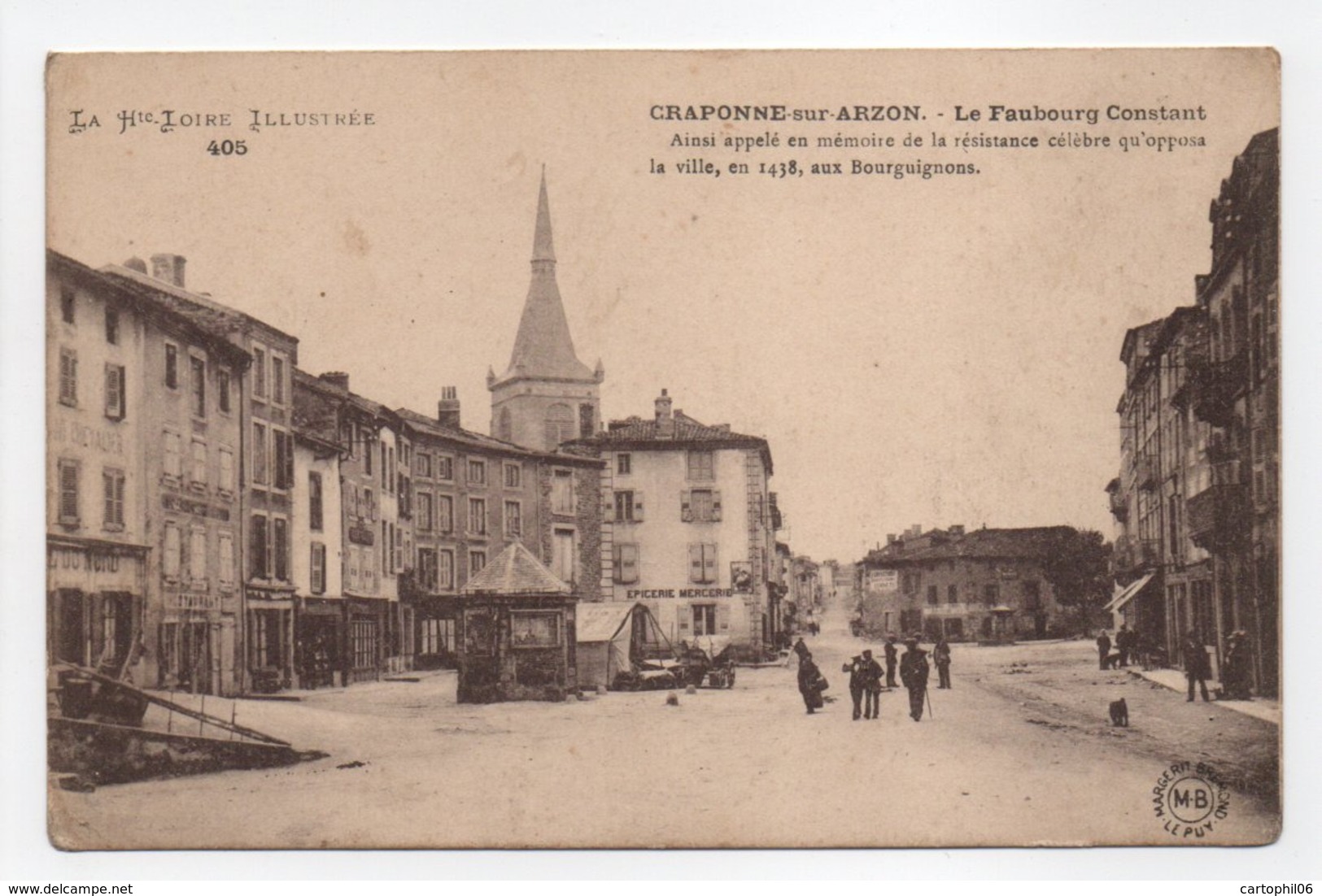 - CPA CRAPONNE-SUR-ARZON (43) - Le Faubourg Constant (EPICERIE MERCERIE) - Edition Margerit Brémond 405 - - Craponne Sur Arzon