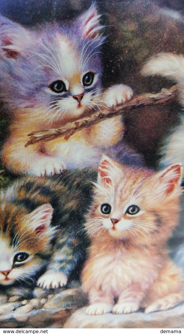 The Bradford Exchange, Purr-fect Reflections By Jurgen Scholz, Crystal Kittens, 2002 - Art Populaire