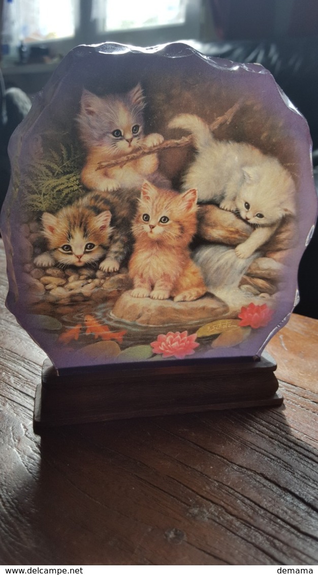 The Bradford Exchange, Purr-fect Reflections by Jurgen Scholz, Crystal Kittens, 2002