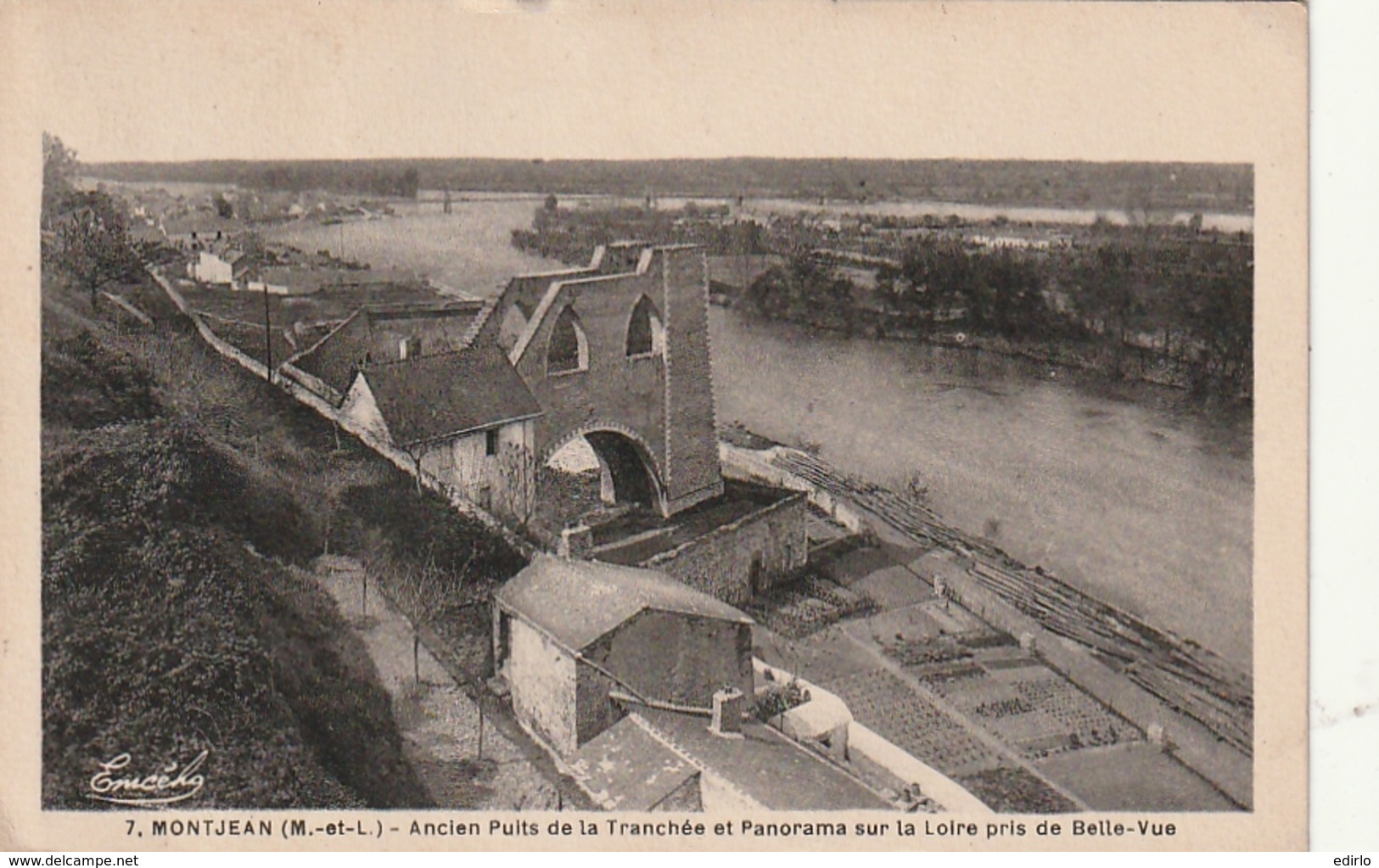 ***  49  ***  MONTJEAN  Ancien Puits De La Tranchée Et Panorama -  Timbrée 1951 TTBE - Autres & Non Classés