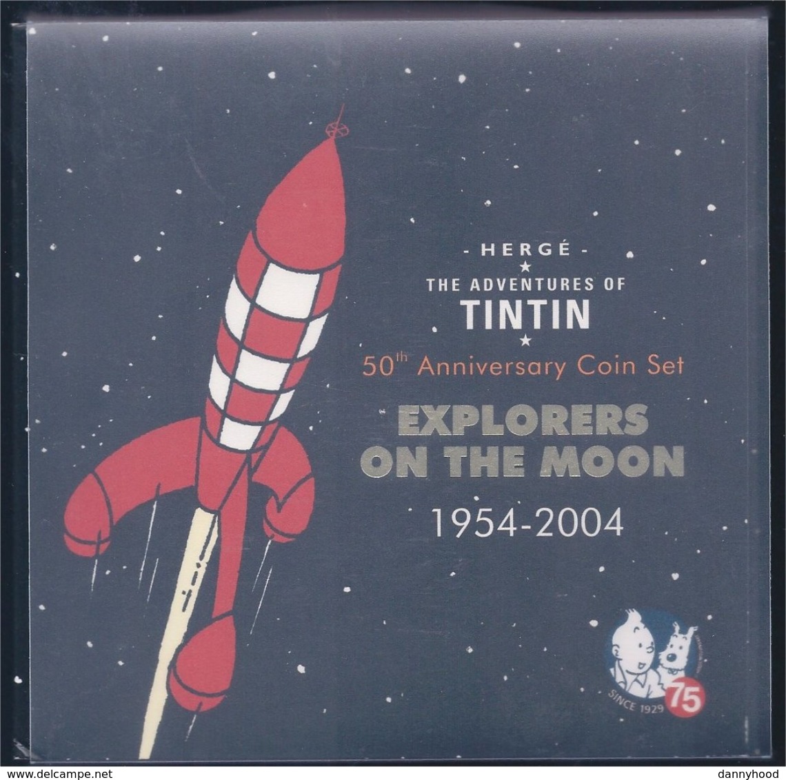 België/Belgique 2004 Hergé Tintin 50th Anniversary Coin Set Explorers On The Moon 1954-2004 - Autres & Non Classés