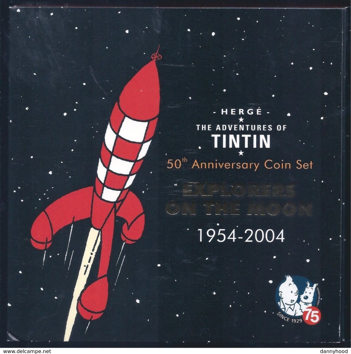België/Belgique 2004 Hergé Tintin 50th Anniversary Coin Set Explorers On The Moon 1954-2004 - Autres & Non Classés