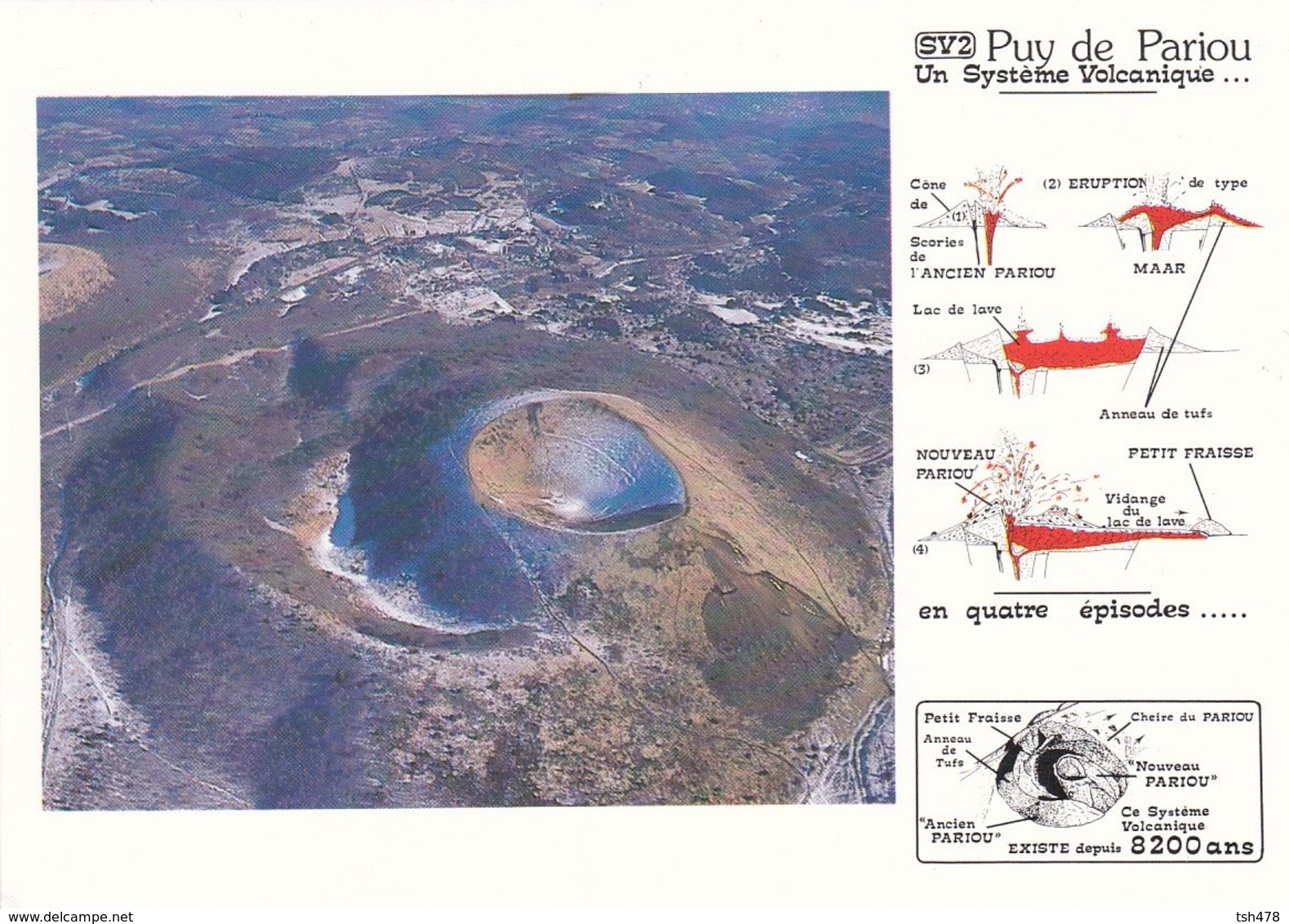 FRANCE---VOLCAN---LE PUY DE PARIOU---volcanisme En Auvergne---voir 2 Scans - Autres & Non Classés