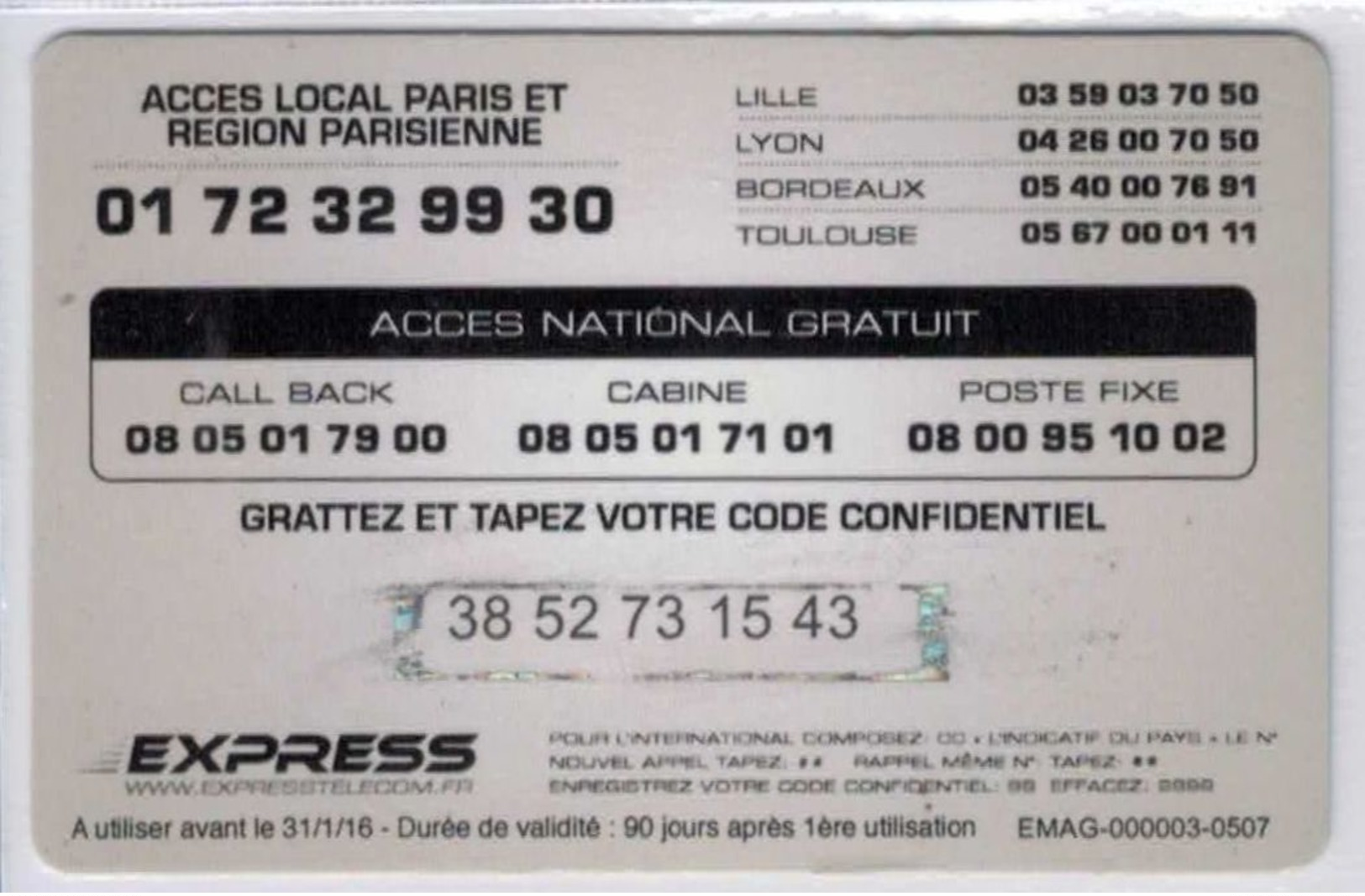 Prépayée France -Voir Scans - Autres & Non Classés