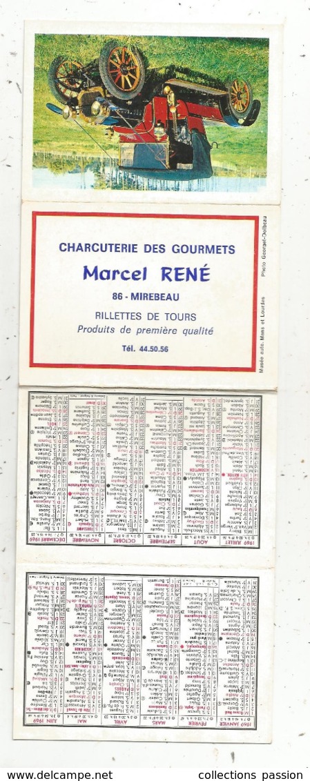 Calendrier 8 Pages ,petit Format ,1969, Charcuterie Des Gourmets ,M. RENE , MIREBEAU ,86, Vienne,signalistion Routière - Kleinformat : 1961-70