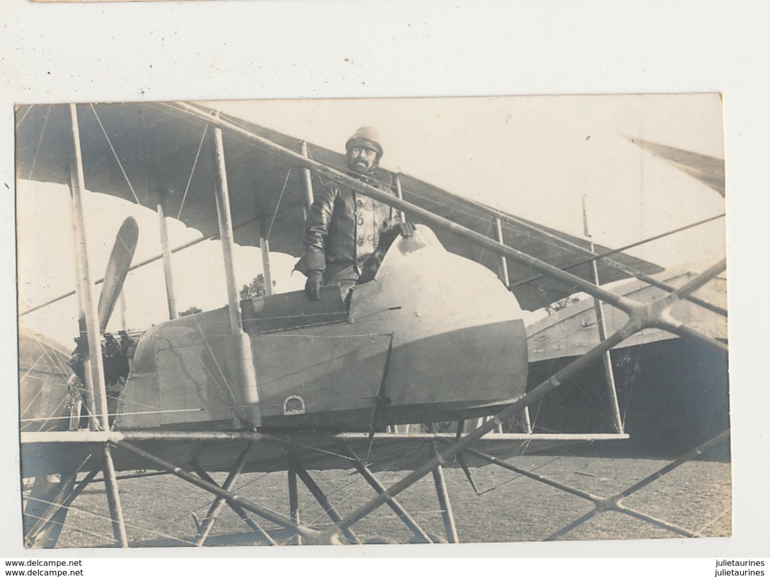 CARTE PHOTO  AVIATEUR AVION COMMENDANT FERNAND JACQUET L AS BElGE 1918 PILOTE AVEC LUNETTES AVION NO 83 CPA - 1914-1918: 1st War