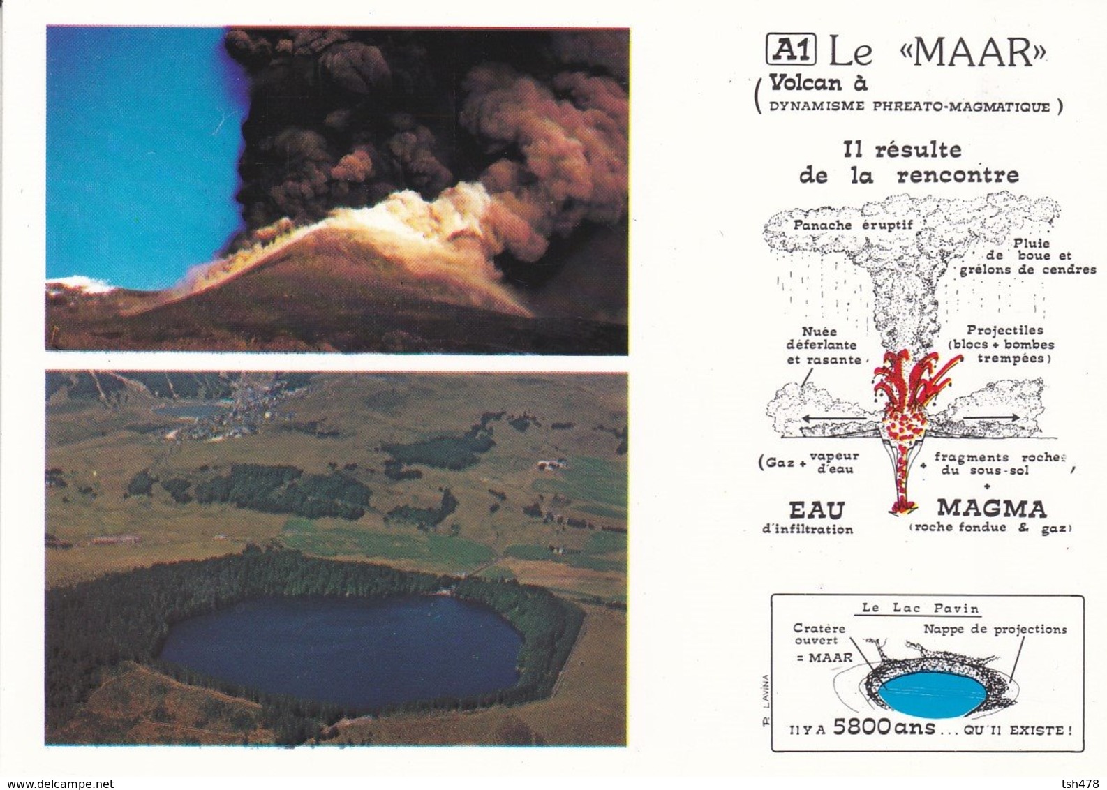 FRANCE---VOLCAN---LE MAAR--LE PUY DE COME---type Strombolieu--volcanisme En Auvergne---voir 2 Scans - Autres & Non Classés