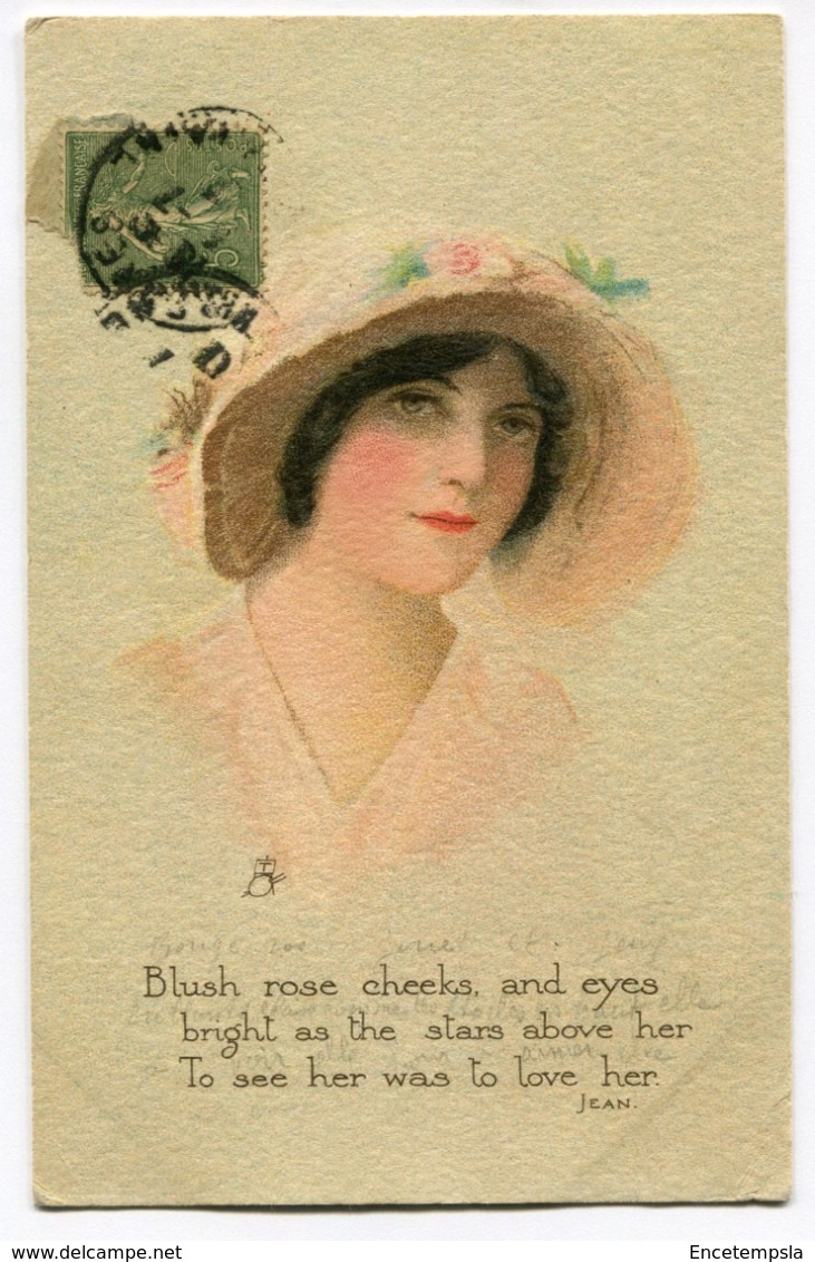 CPA - Carte Postale - Thème - Illustrateur - Jeune Femme - Chapeau (I9999) - 1900-1949