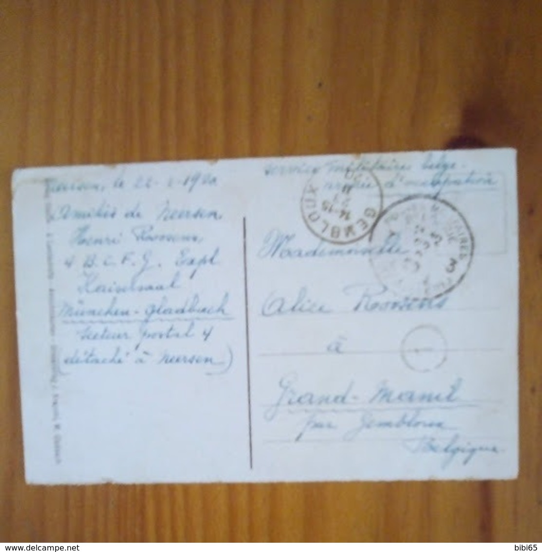 BELGIQUE RARE 1920 ARMEE D'OCCUPATION BELGE EN ALLEMAGNE SECTEUR POSTAL 4 - Collections & Lots