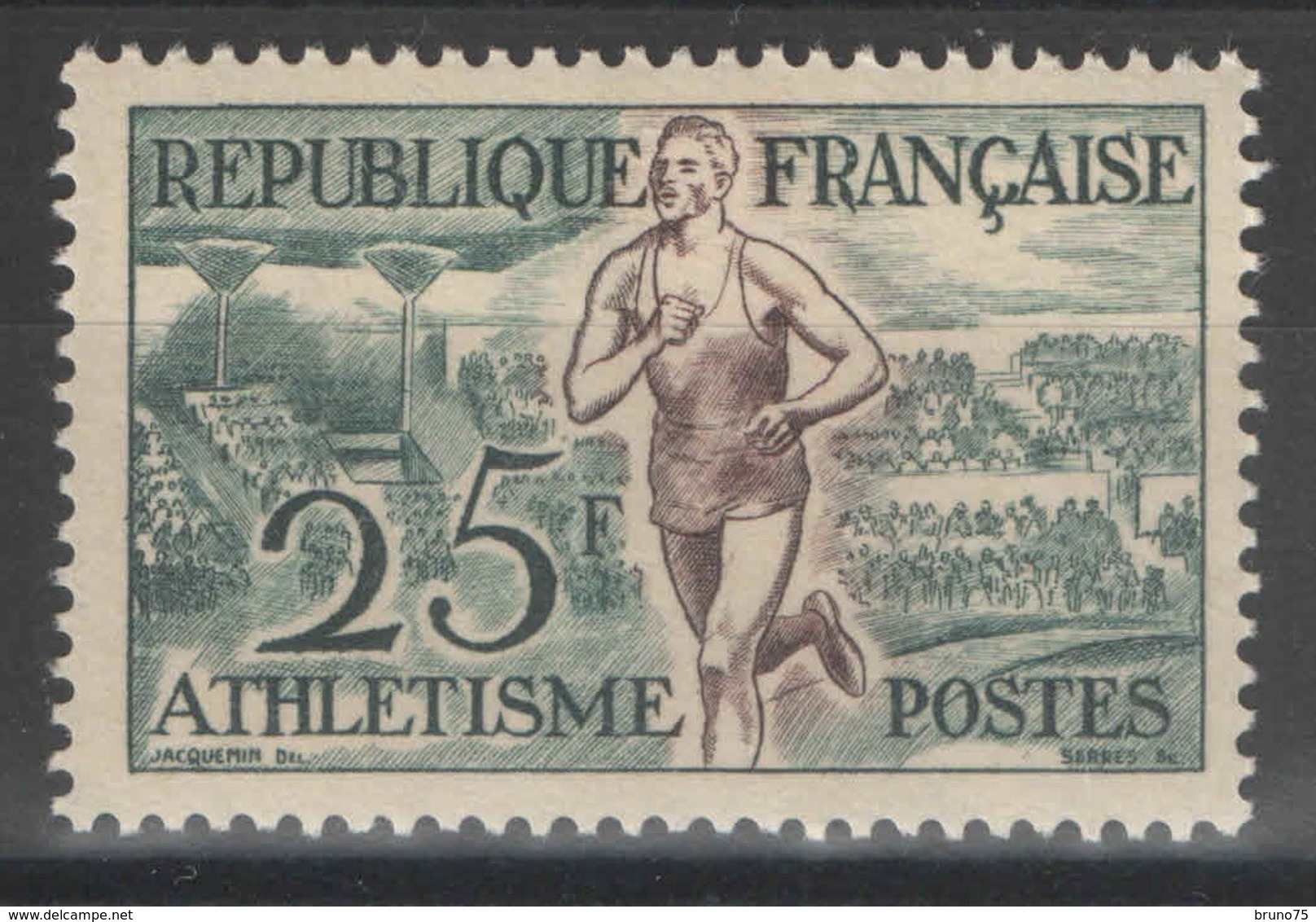 France - YT 961 * MH - 1953 - Athlétisme - Jeux Olympiques D'Helsinki 1952 - Athlétisme