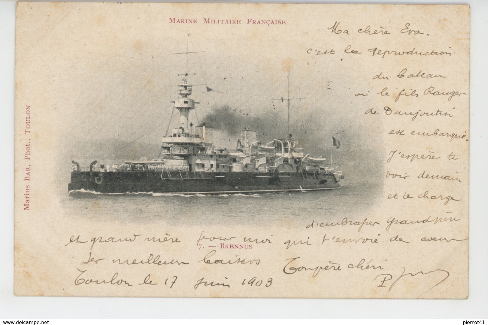 BATEAUX - MARINE NATIONALE - Le "BRENNUS " - Guerre