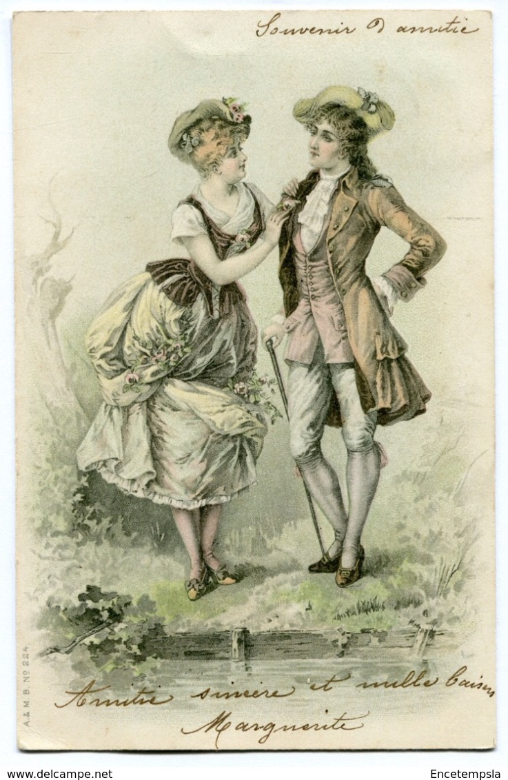 CPA - Carte Postale - Thème - Illustrateur - Couple En Tenue D'Epoque (I10001) - 1900-1949