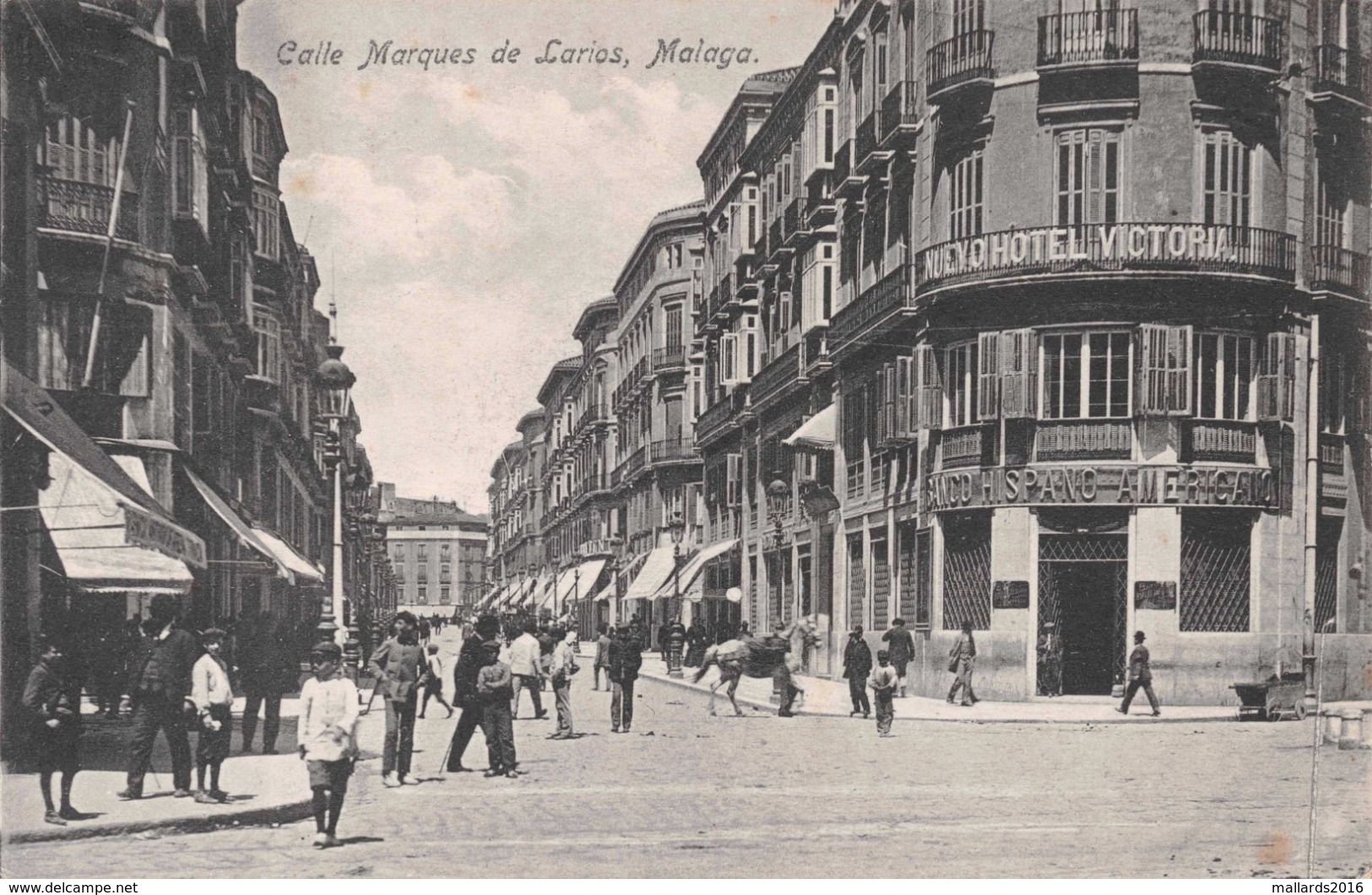 MALAGA - CALLE MARQUES DE LARIOS  ~ AN OLD POSTCARD #96942 - Málaga