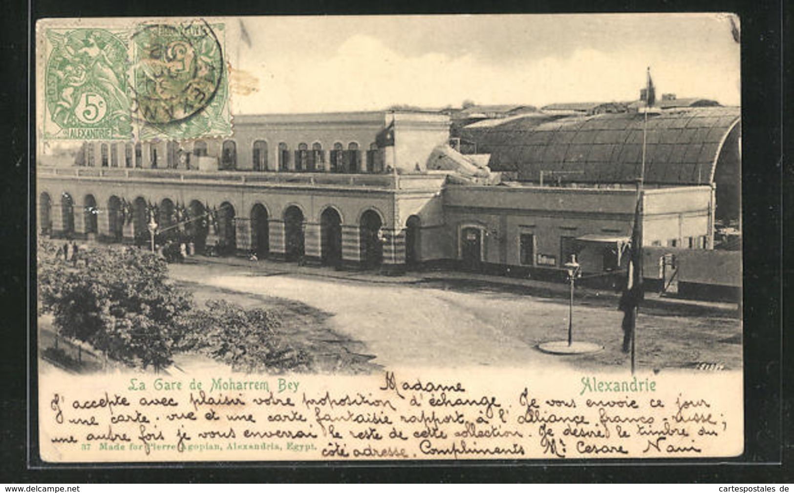 CPA Alexandrie, La Gare De Moharrem Bey - Autres & Non Classés