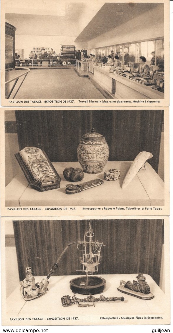 75 - PARIS - EXPO 1937 - TABAC ET ALLUMETTES - LOT DE 6 CPA (détail Ci-après)   - Bon état - - Expositions