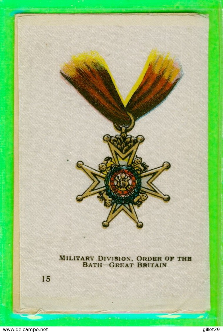 SILK CIGARETTE CARDS - MEDAL, MILITARY DIVISION, ORDER OF THE BATH, GREAT BRITAIN - - Altri & Non Classificati