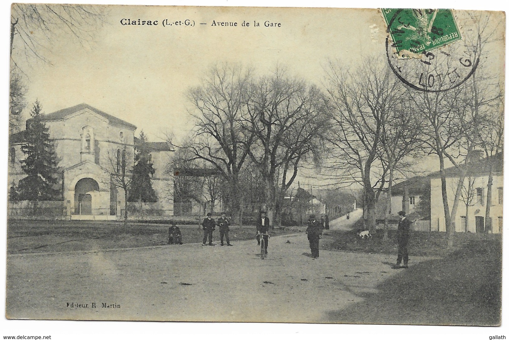 47-CLAIRAC-Avenue De La Gare...1911  Animé - Autres & Non Classés