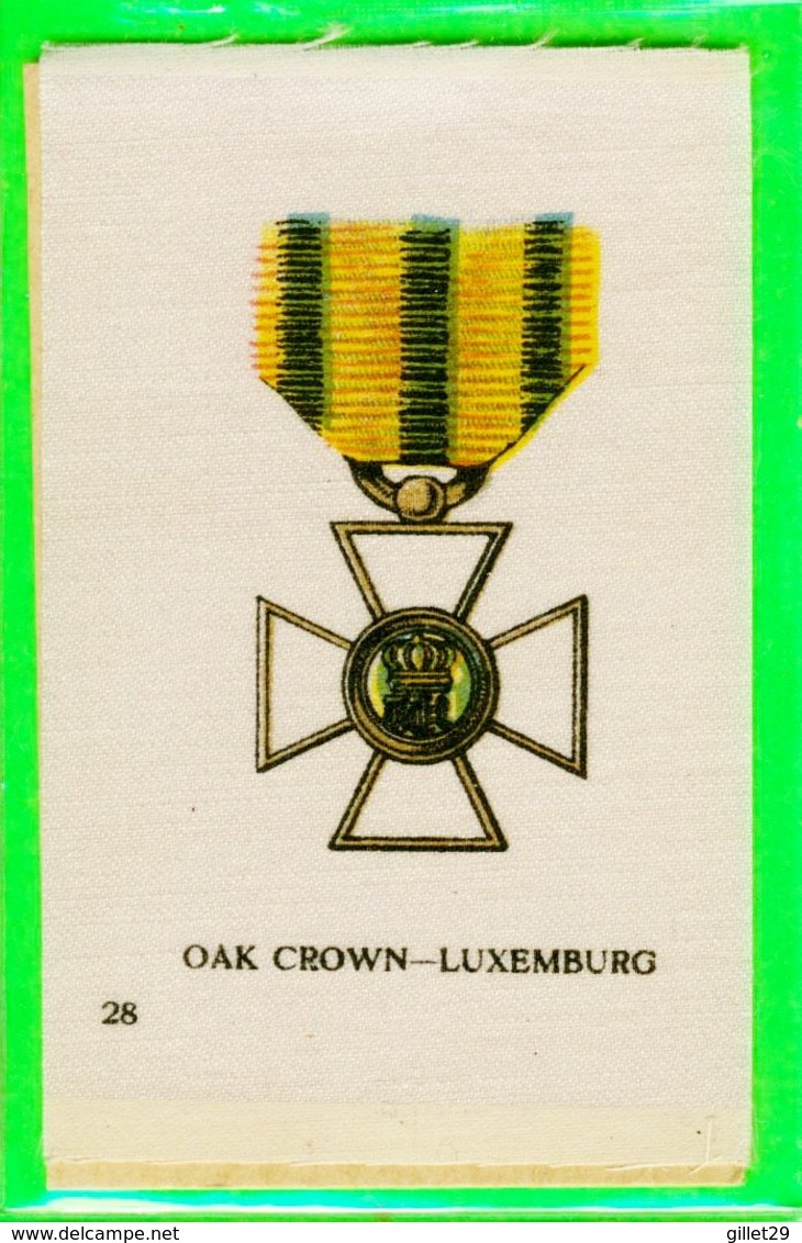 SILK CIGARETTE CARDS - MEDAL, OAK CROWN, LUXEMBURG - - Altri & Non Classificati