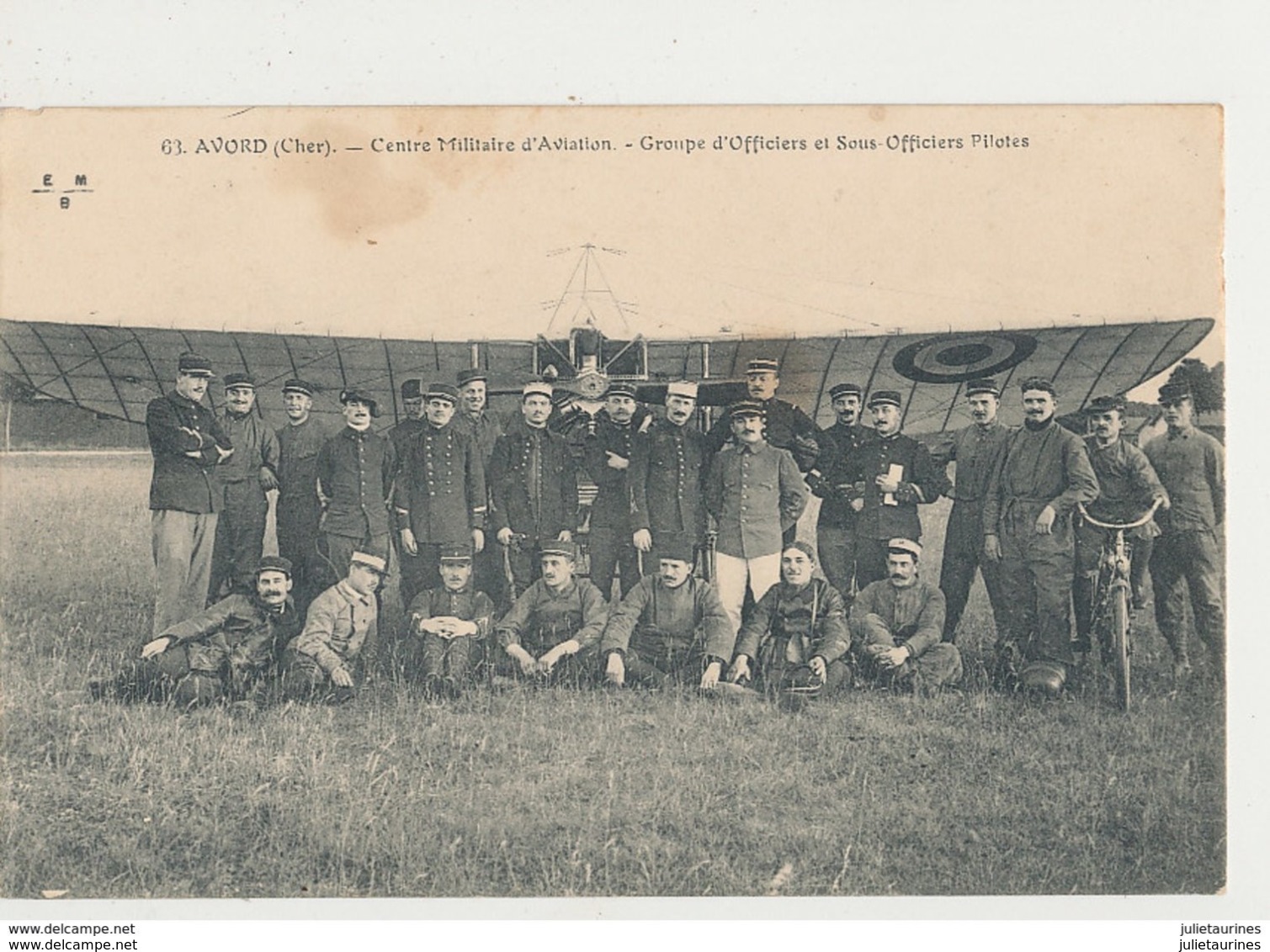 AVORD CENTRE MILITAIRE D AVIATION GROUPE D OFFICIERS ET SOUS OFFICIERS PILOTES - 1914-1918: 1ère Guerre