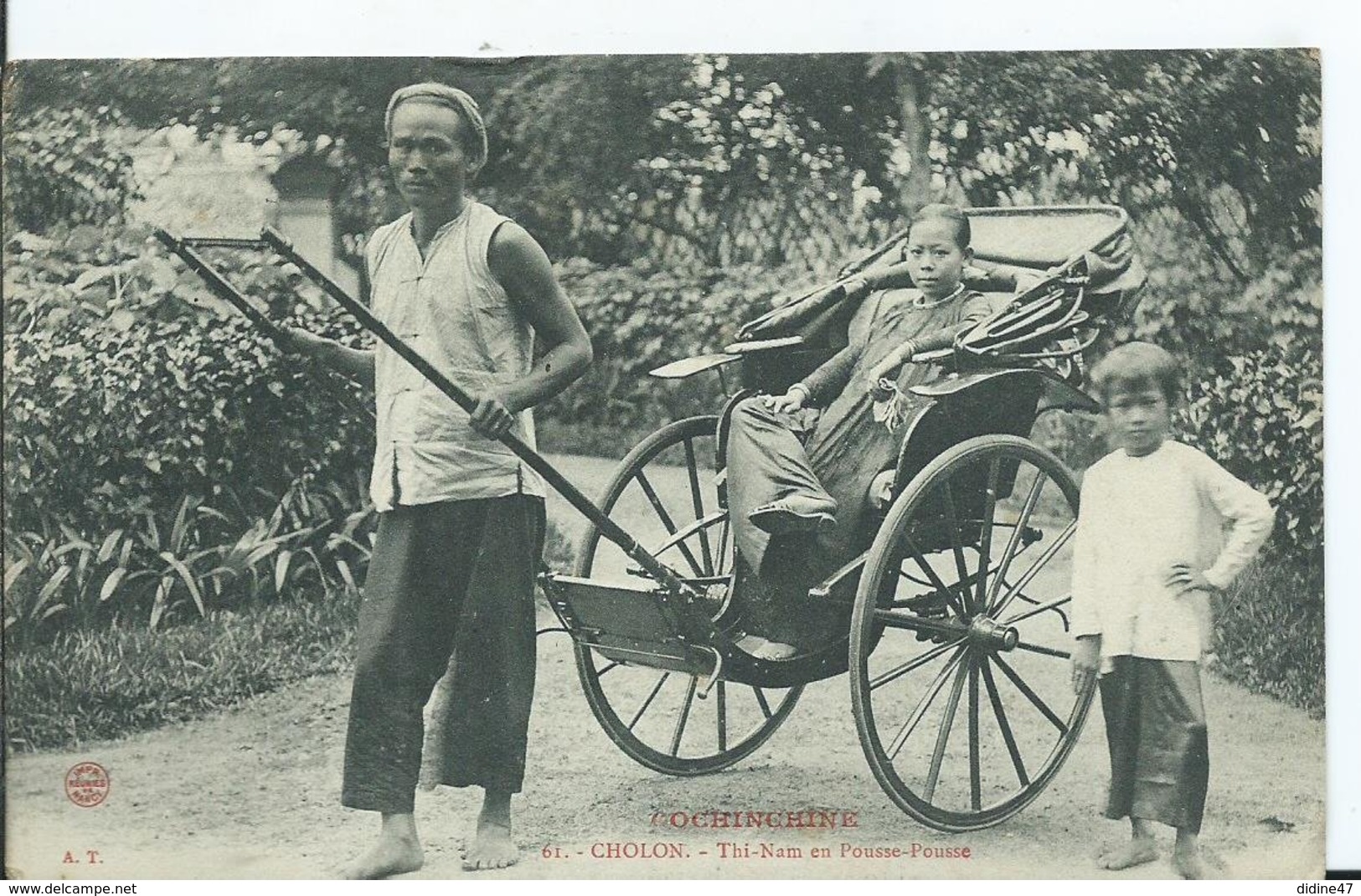 VIET NAM  - CHOLON - Thi Nam En Pousse Pousse  ( Voyagée) - Viêt-Nam