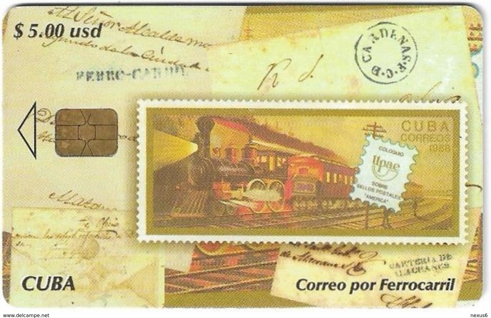 Cuba - Etecsa - Train Correo Por Ferrocarril, Stamps - 02.2005, 25.000ex, 5$, Used - Kuba