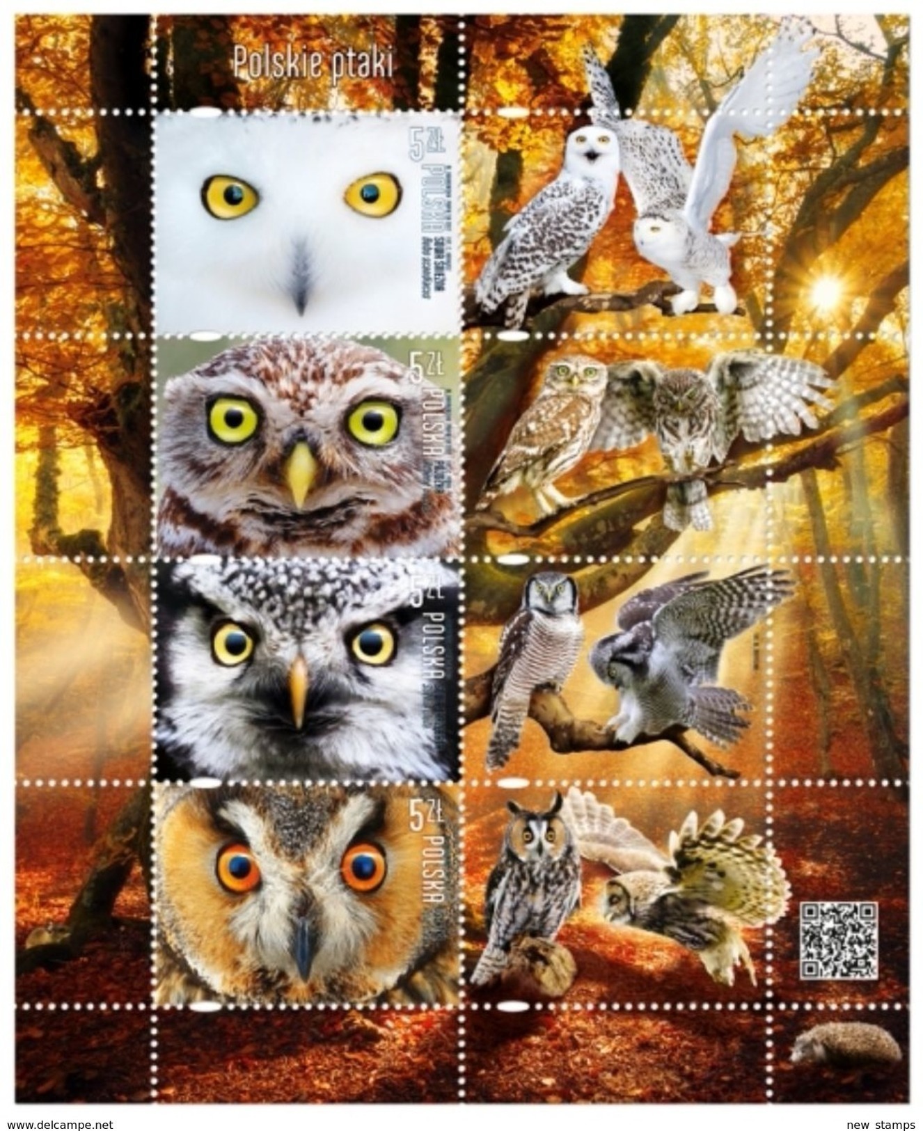 Poland 2017 Birds Owls Minisheet MNH - Neufs