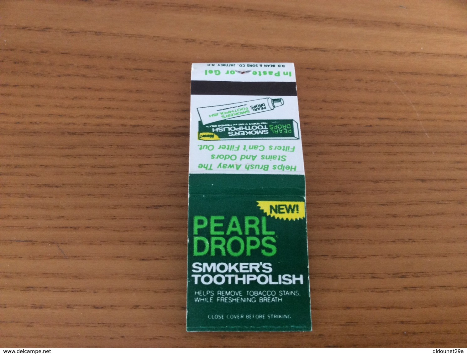 Pochette D'allumettes ETATS UNIS "PEARL DROPS - SMOKER’S TOOTHPOLISH" - Matchboxes