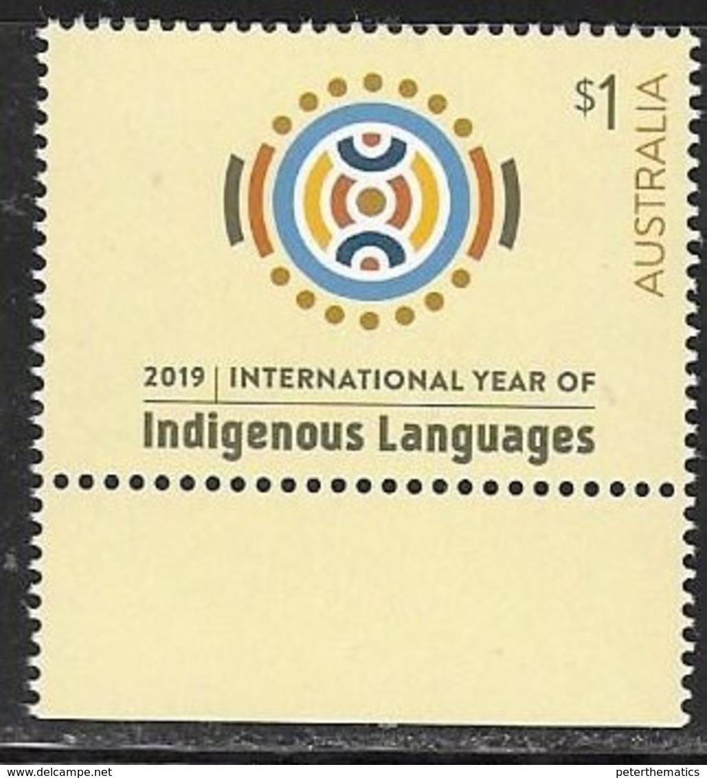 AUSTRALIA, 2019, MNH,  LANGUAGES, INTERNATIONAL YEAR OF INDIGENOUS LANGUAGES,1v - Other & Unclassified