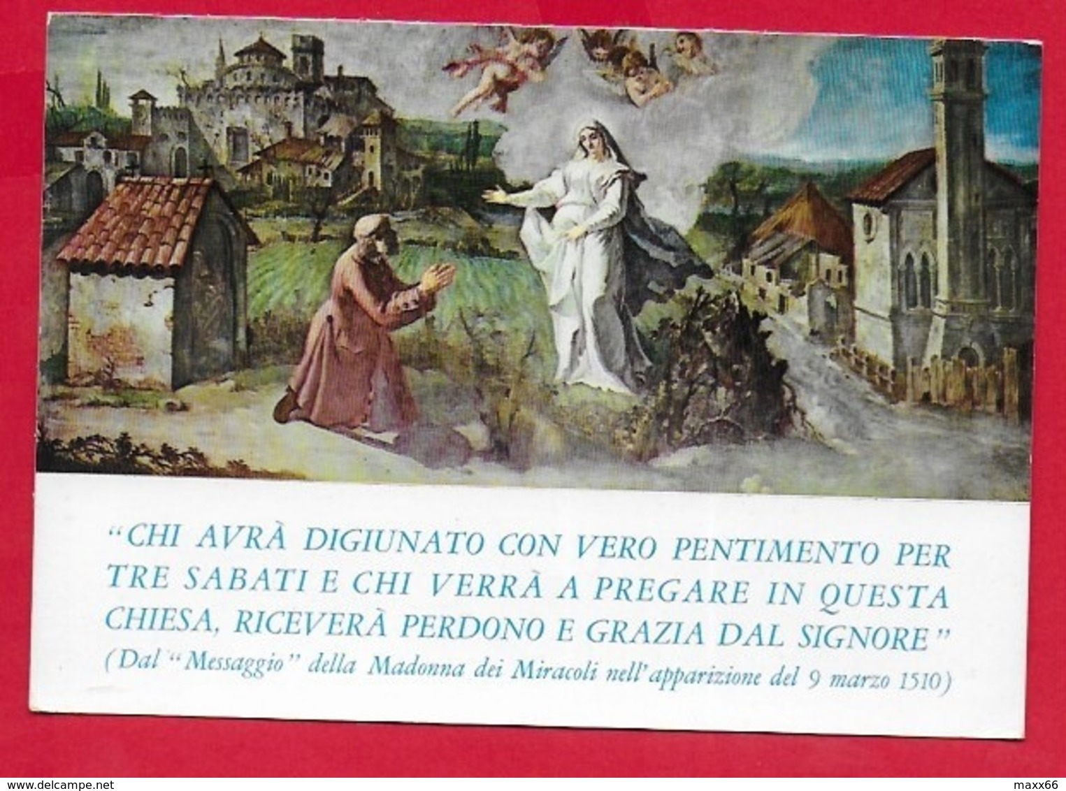 CARTOLINA NV ITALIA - Santuario Madonna Dei Miracoli - Scena Dell'Apparizione - MOTTA DI LIVENZA - 10 X 15 - Kerken En Kloosters