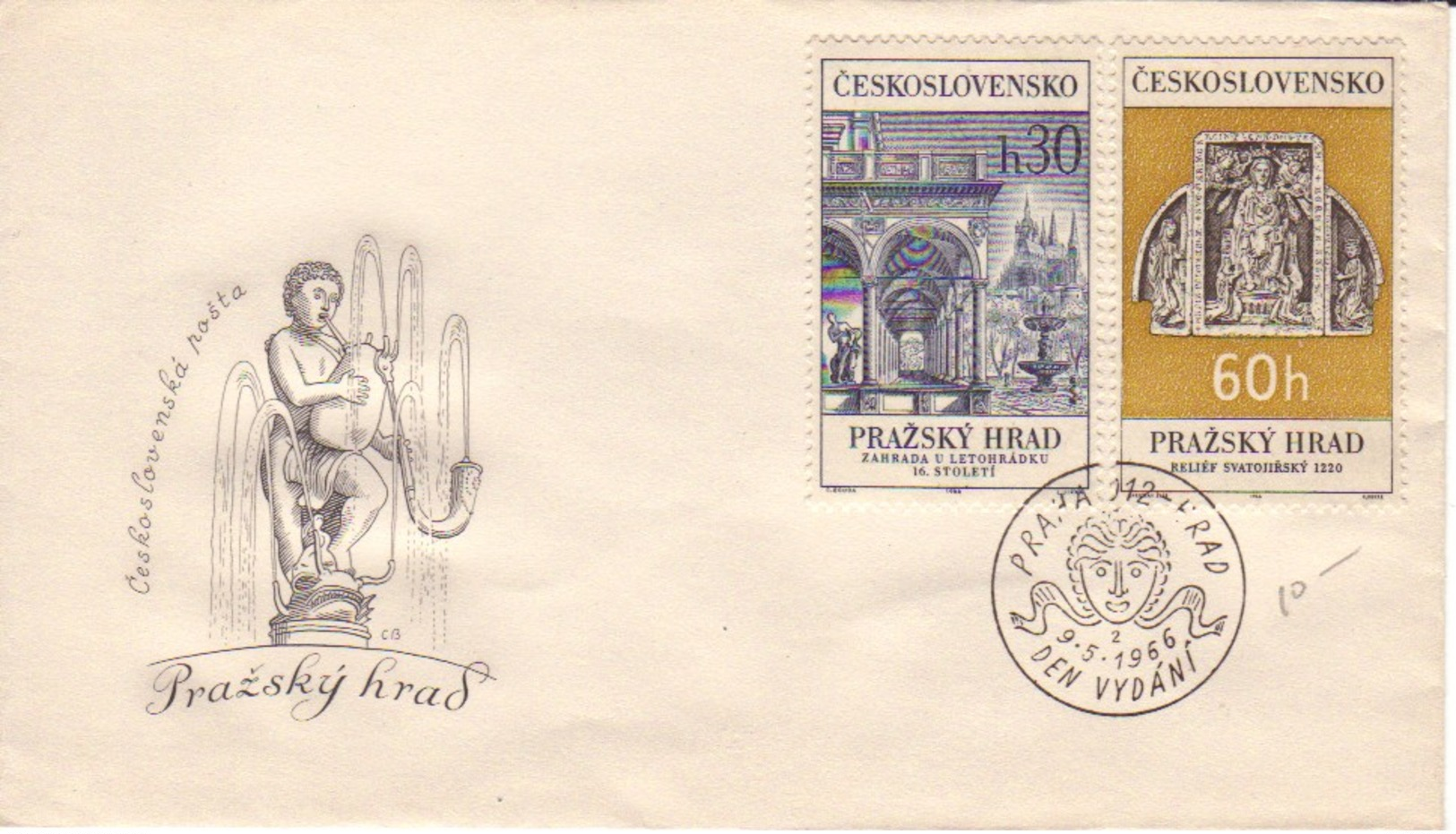 TCHECOSLOVAQUIE : 1966 - FDC - Monuments De Prague - FDC