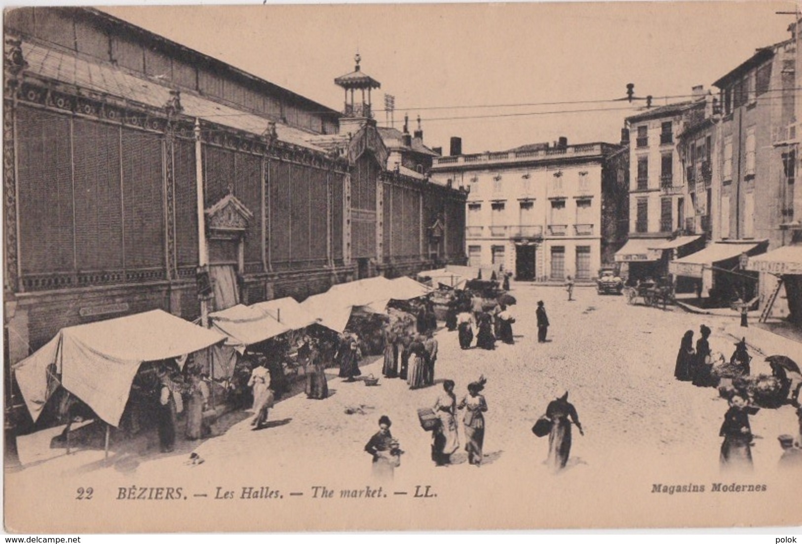 Bv - Cpa BEZIERS - Les Halles - Beziers