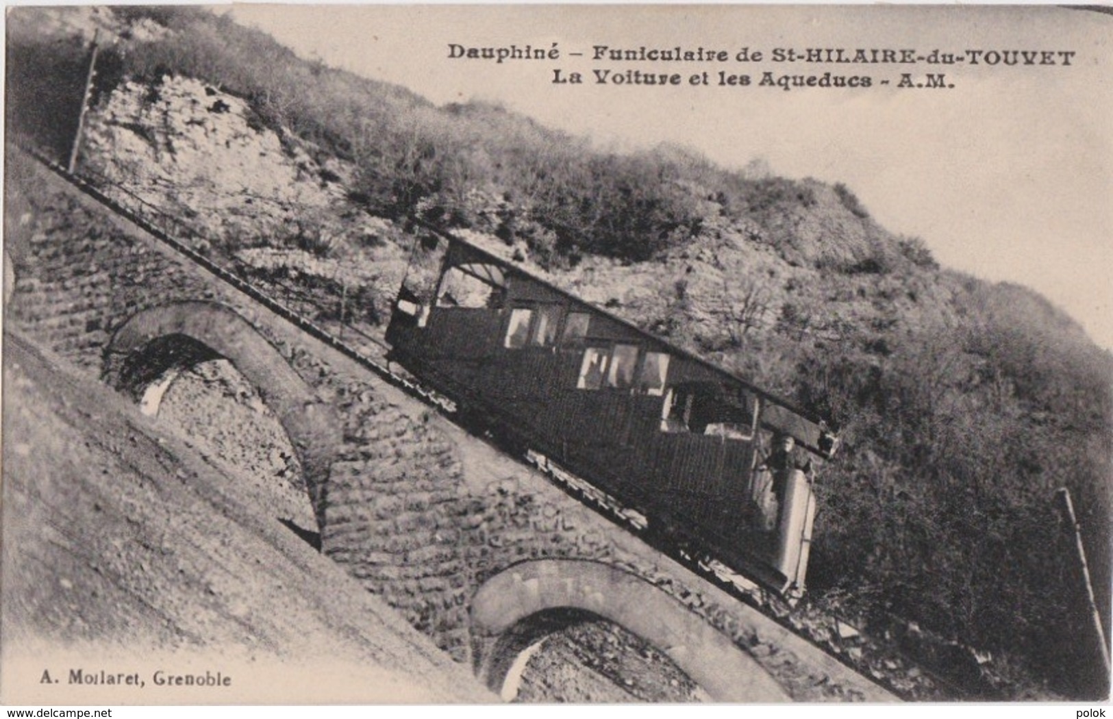 Bv - Cpa St HILAIRE Du TOUVET - Funiculaire - La Voiture Et Les Aqueducs - Saint-Hilaire-du-Touvet