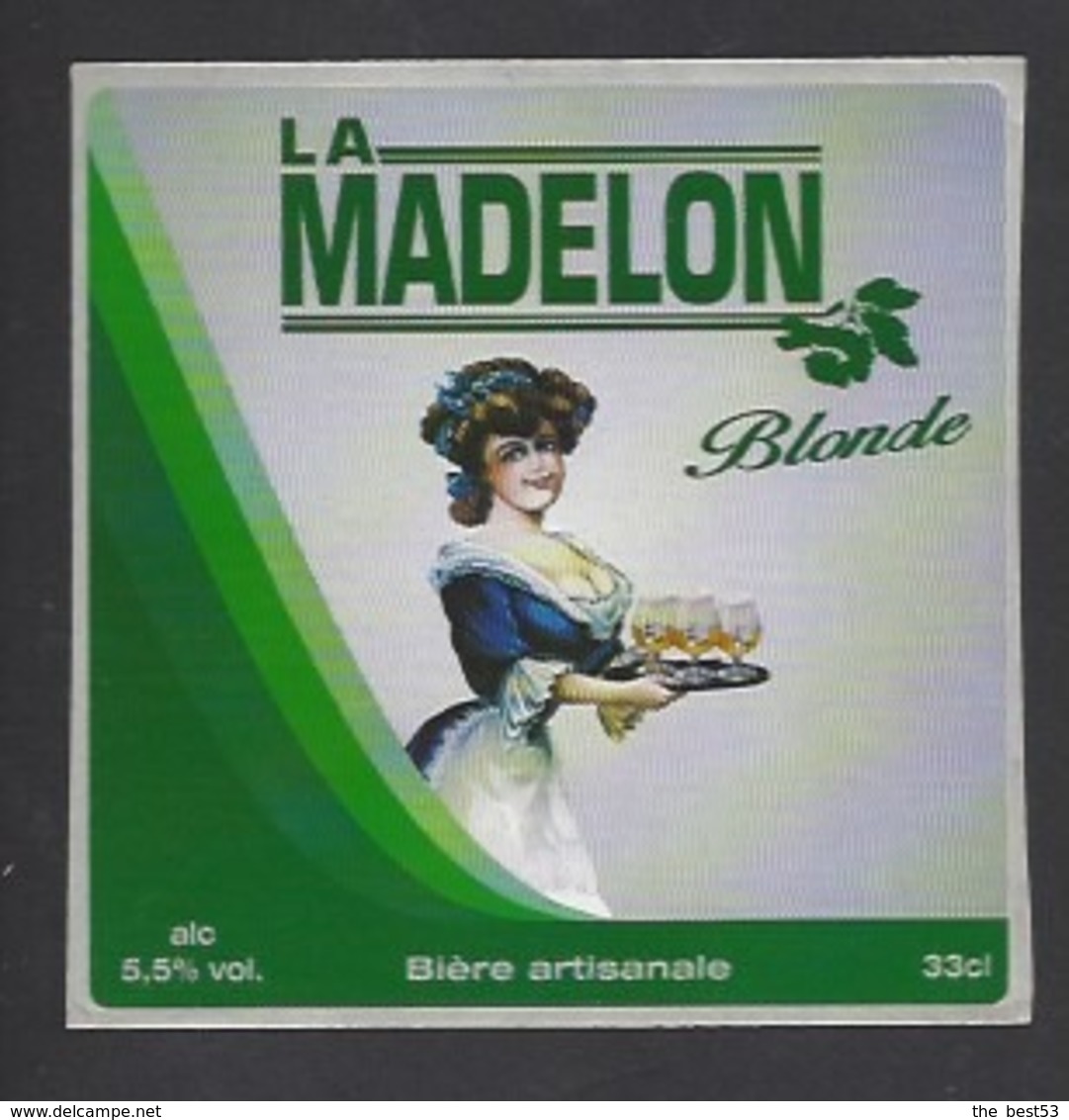 Etiquette De Bière Blonde  -  La Madelon  - Brasserie Des Vosges  à  Saint Etienne Remiremont  (88) - Bier