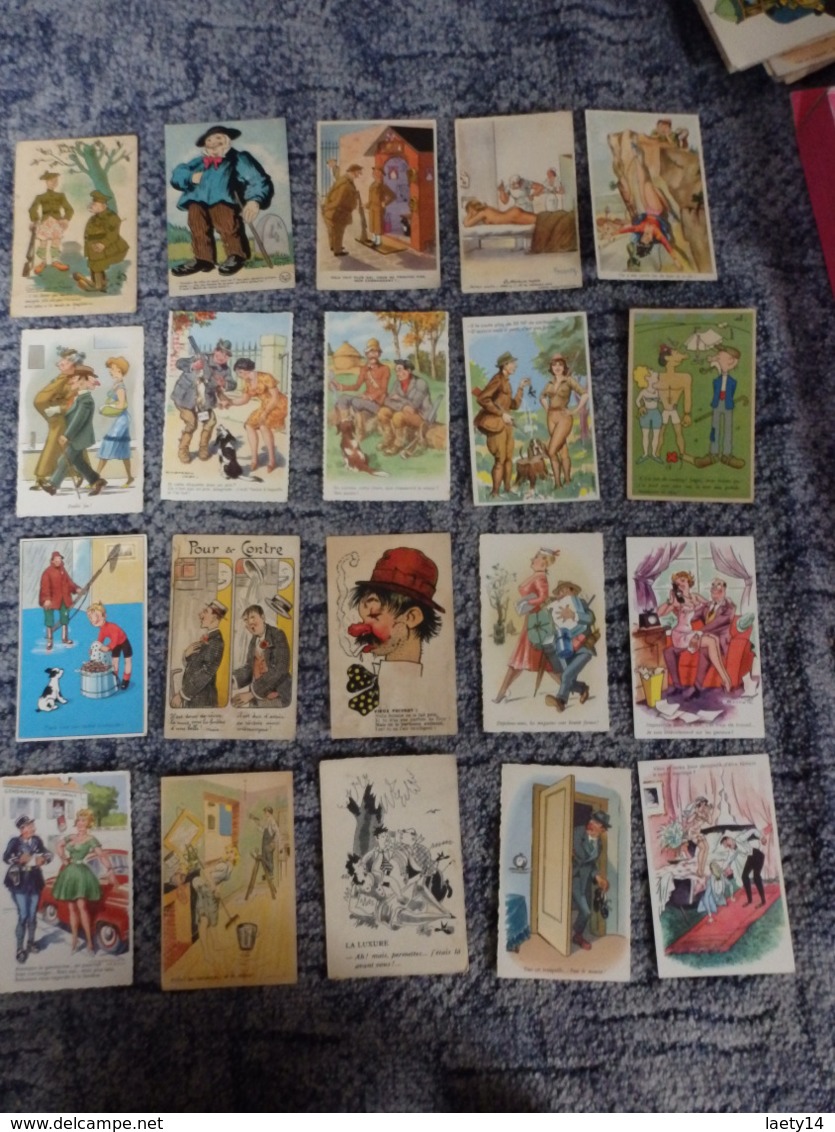 Lot De 100 Cartes Humour - Pêche, Chasse, Mariage, Militaire... - Humoristiques