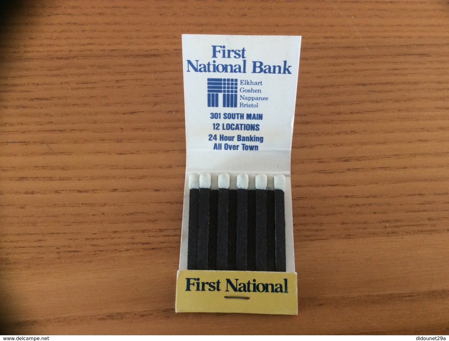 Pochette D'allumettes * ETATS UNIS « First National Bank » - Cajas De Cerillas (fósforos)