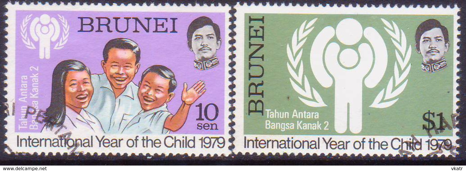 BRUNEI 1979 SG 277-78 Compl.set Used Int. Year Of The Child - Brunei (...-1984)