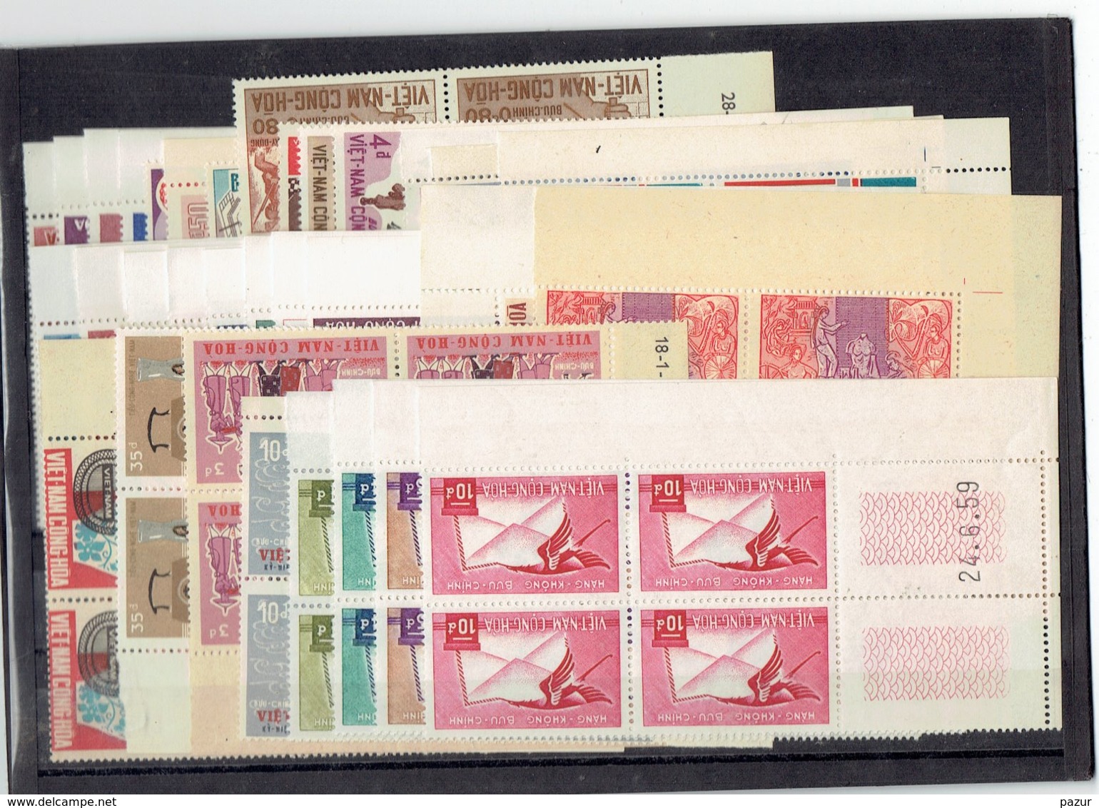 TP - ASIE VIETNAM SUD - 1966 - Blocs De 4 Coins Dates** Luxe - N° 290 A 307 - 310 à 319 - PA N° 11 à 14 - Viêt-Nam