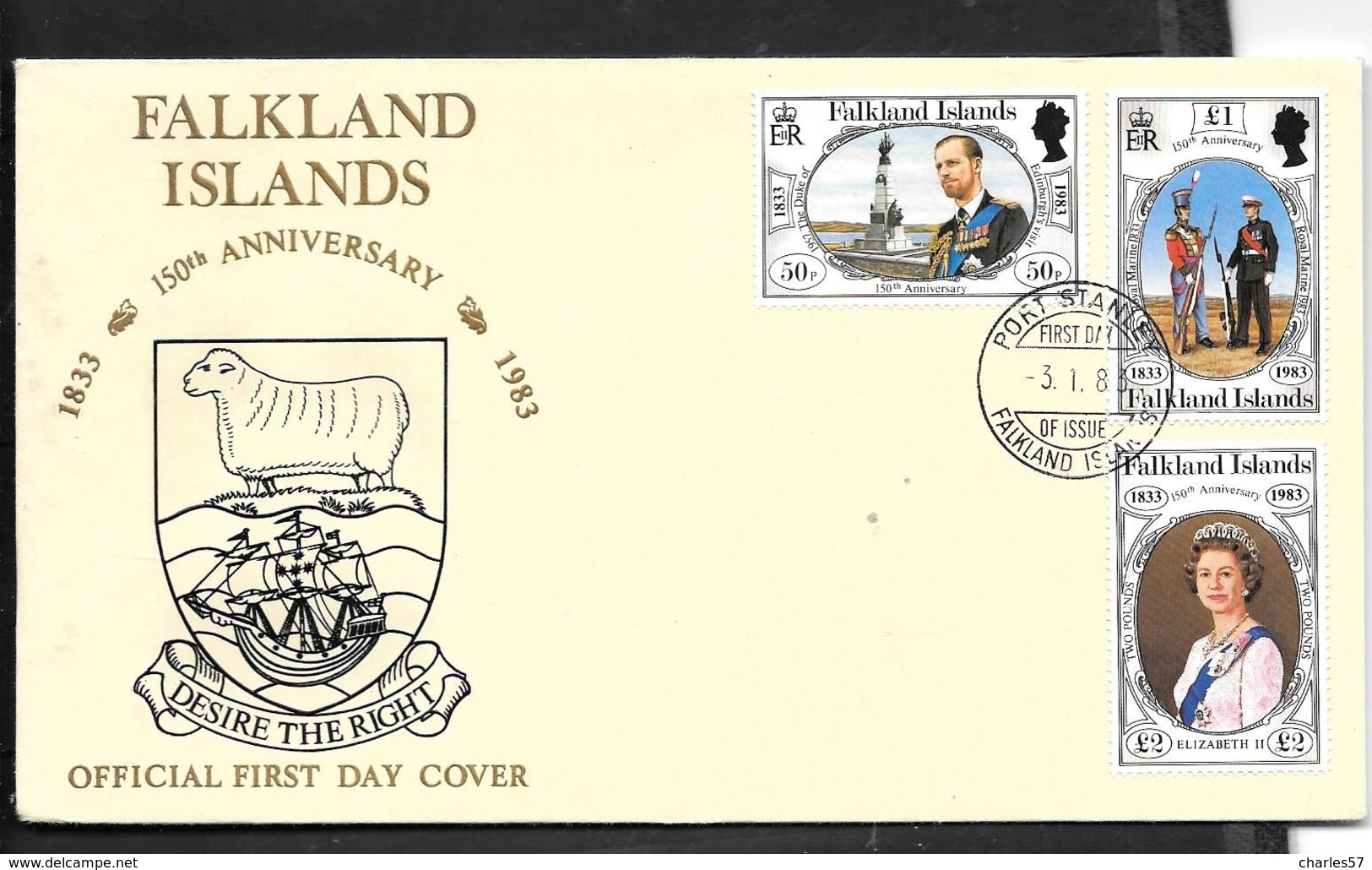 Falkland:magnifiques Enveloppes N°376/386 En FDC Et 2 Scans - Falkland
