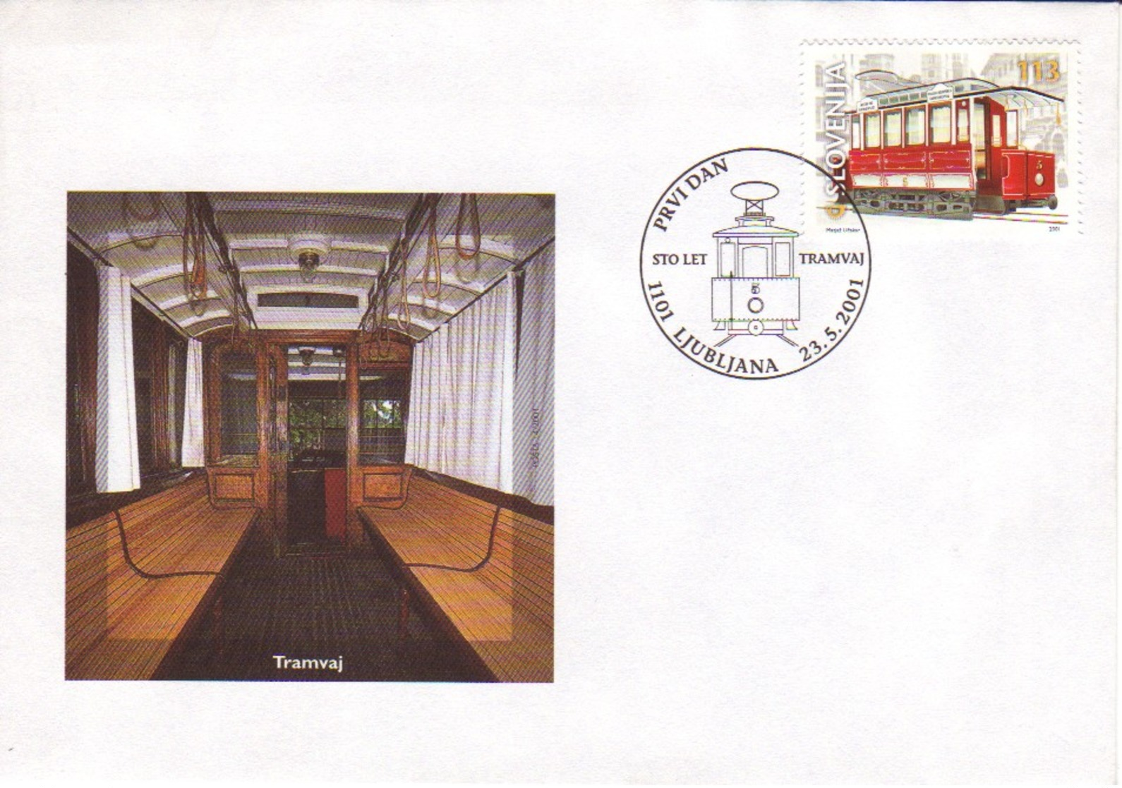 SLOVENIE : 2001 - FDC - Trawway - Slovenia