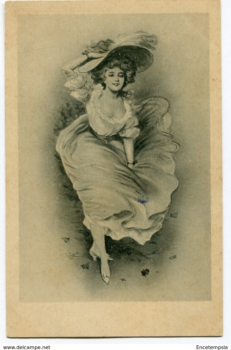 CPA - Carte Postale - Thème - Illustrateur - Jeune Femme - Belle Robe (I10010) - 1900-1949