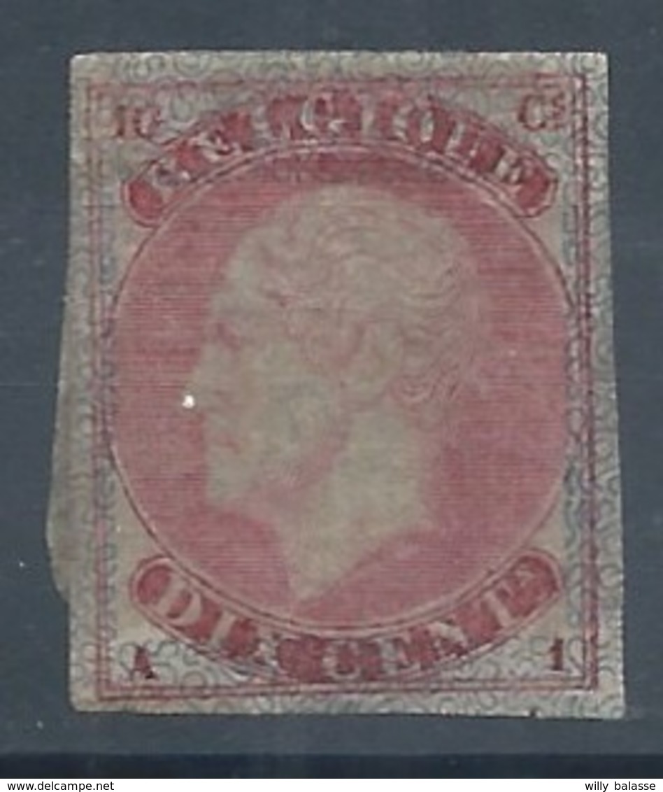 Emission 1865 Epreuve Du Coin De Wiener Du 10 Cent En Carmin . RR - Proeven & Herdruk