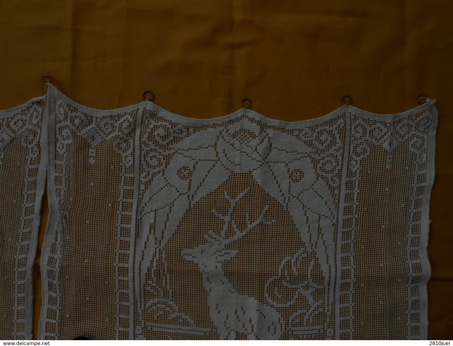 rideau - paire de rideaux anciens 72 X 150 cms -