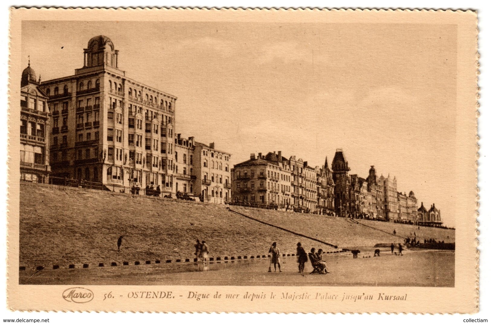 OSTENDE - Digue De Mer Depuis Le Majstic Palace Jusqu'au Kursaal - Oostende