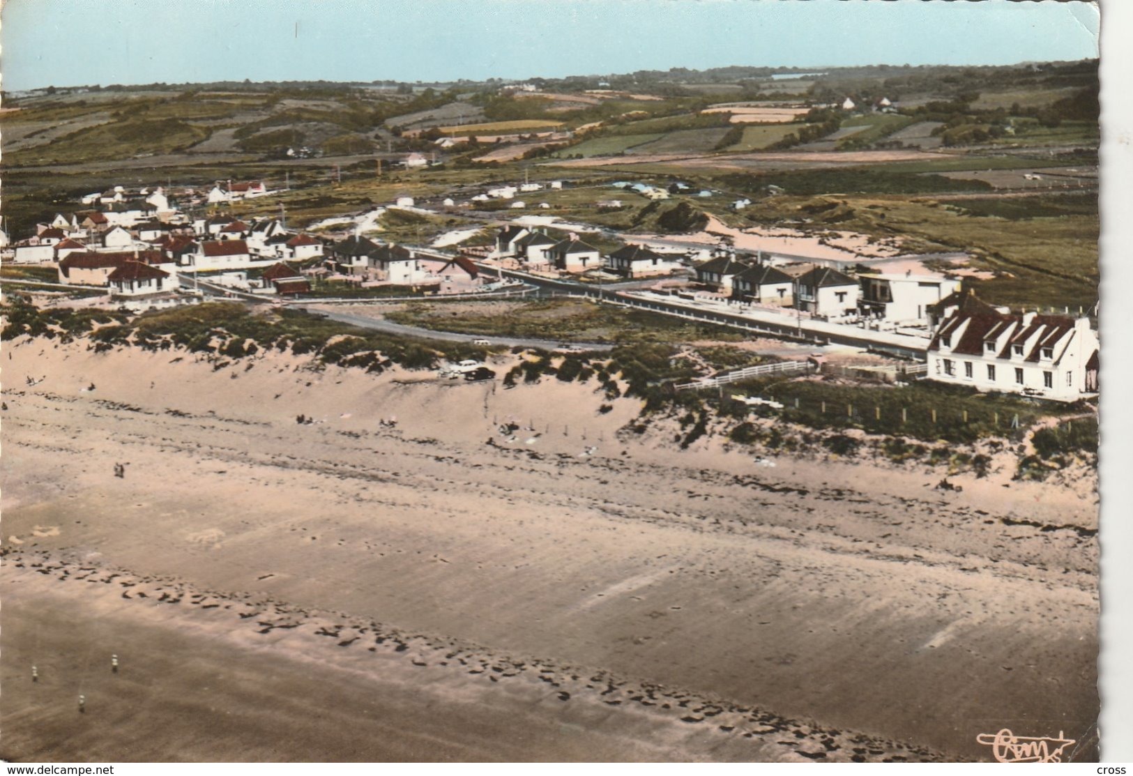 SIOUVILLE SUR MER LA PLAGE VUE AERIENNE - Autres & Non Classés