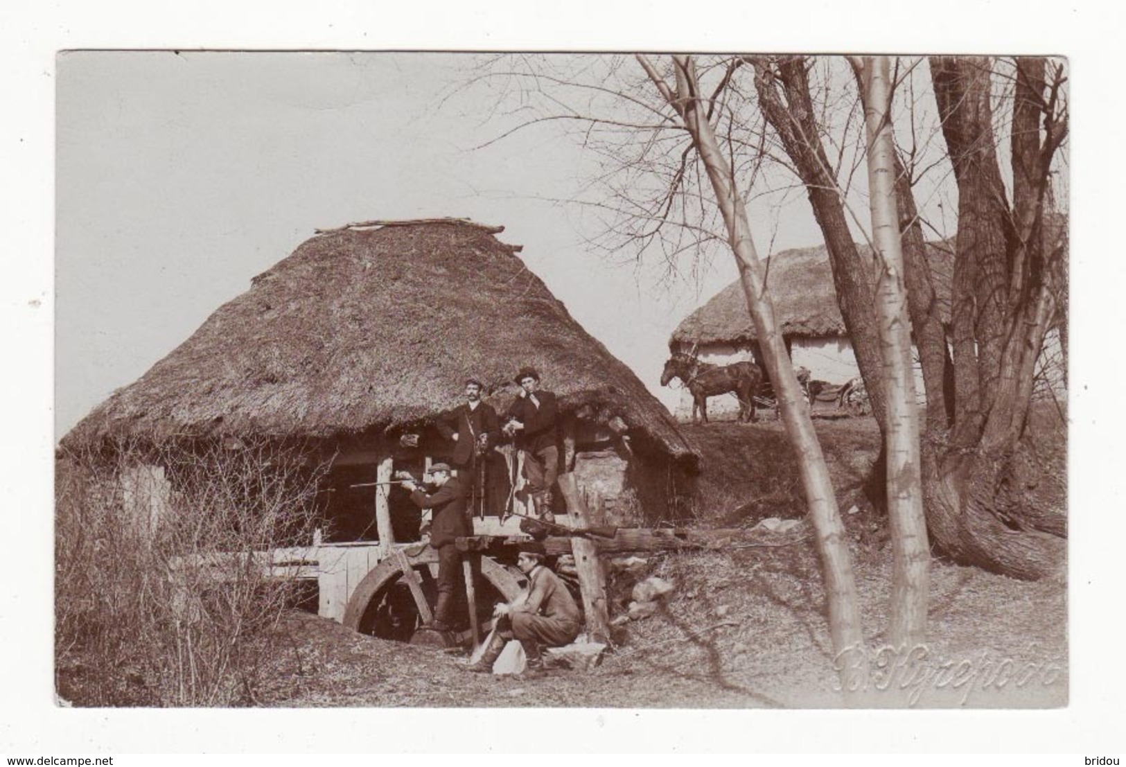 CARTE PHOTO    Chasse    Chasseurs     Lieu à Identifier - Hunting