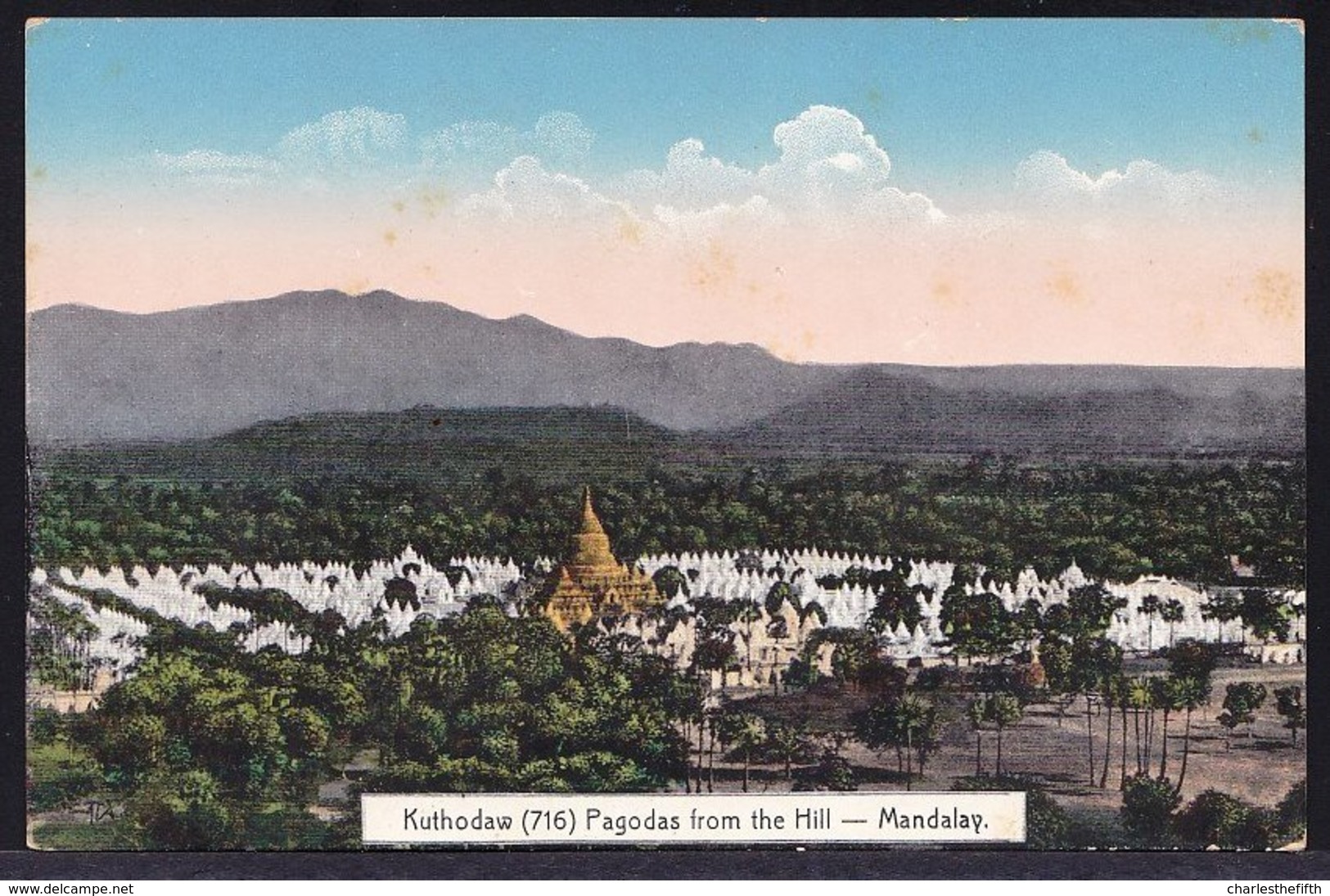 MANDALAY - BURMA --- PAGODAS FROM THE HILL  ! - édit. Ahuja Rangoon - Perfect! - Myanmar (Burma)